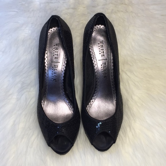 White House Black Market Shoes - White House Black Market Sequin Heels